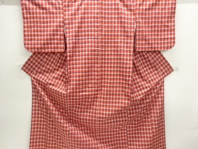 JAPANESE KIMONO / MAWATA TSUMUGI / WOVEN GRID